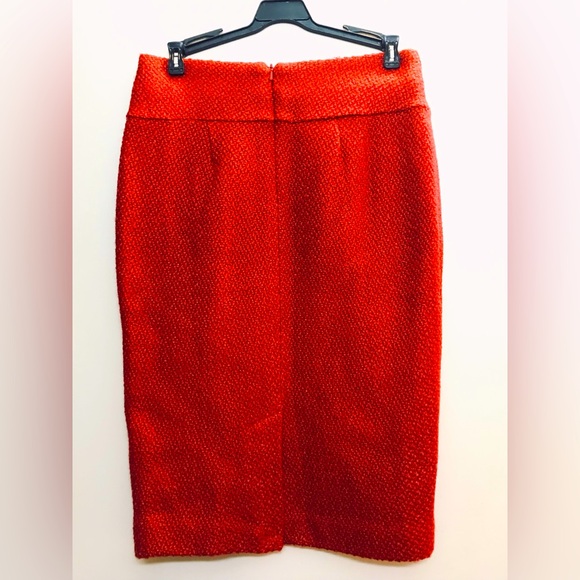 NWT Anthropologie Rich Red Textured Skirt - Picture 2 of 5